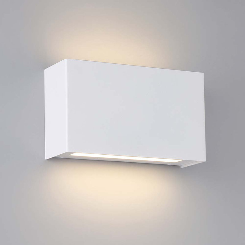 Slaboden LED Flush Mounted Sconce, Textured White, 3000K