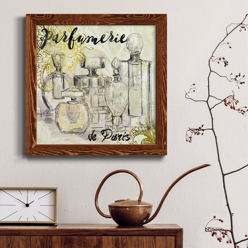 Parfumerie de Paris - Peinture sur toile encadrée, Érable encadré, H 22,5 po x l 22,5 po x P 1,5 po