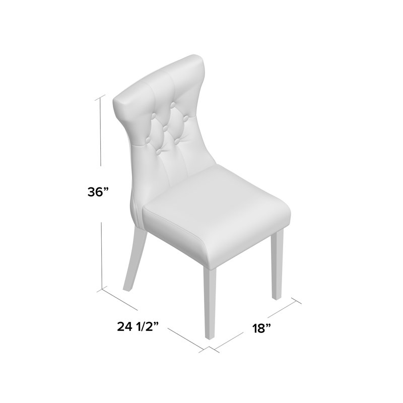 Porch & Den Bontona Modern Dining Chairs, Black