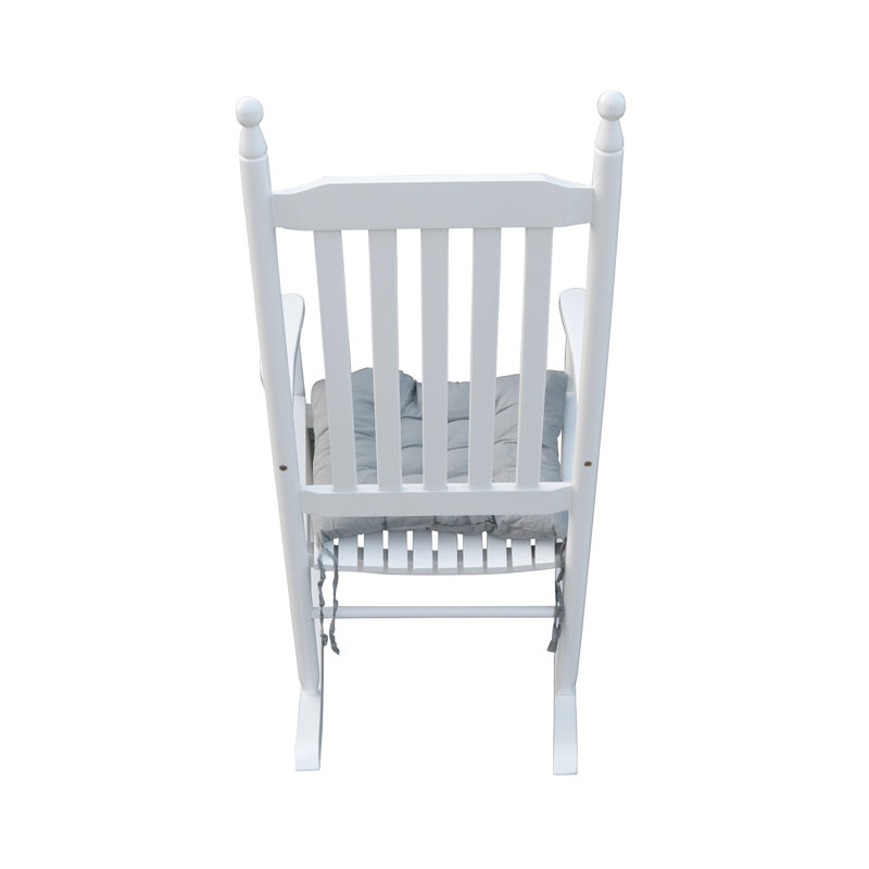 White Wooden Porch Rocker Chair - Without Mat, White
