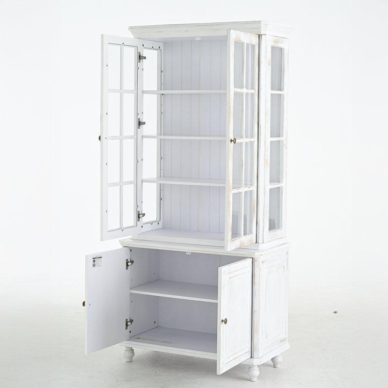 Vitrine 77,5 po H avec rangement