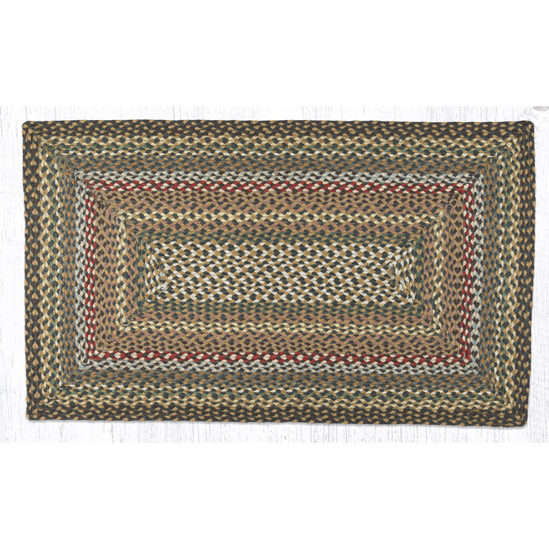 Berrin Fir Jute/Sisal Beige/Brown/Green Area Rug, Rectangle 2'3" x 3'9"