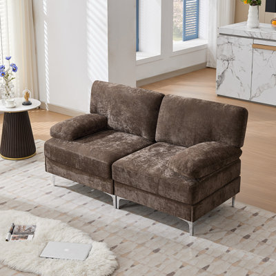 Canapé modulaire surdimensionné en chenille