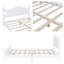 Lit plateforme moderne en bois massif rustique avec support de lattes durable-421656464-421656471