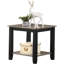 Table de bout simple en bois d'hévéa