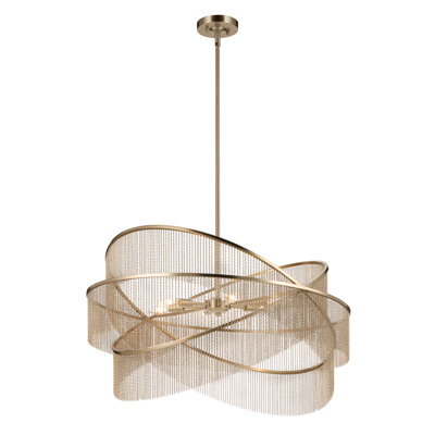 Khaite 32" 6-Light Chandelier in Champagne Bronze
