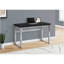 Bureau d'ordinateur, bureau personnel, debout, réglable, L 48 po, travail, ordinateur portable, stratifié noir, métal gris, contemporain, moderne-1214519176