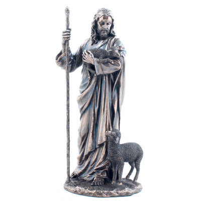 Figurine en résine poly 11,42 po H Jésus le berger