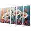 Beauté de cactus blanc et rose - décoration murale cactus floral - art mural traditionnel-744190726-744190723