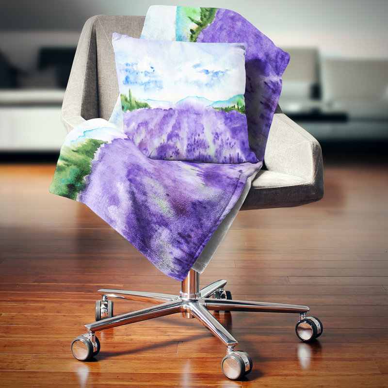 Coussin Lavender Fields, 16 po x 16 po, Coussin décoratif