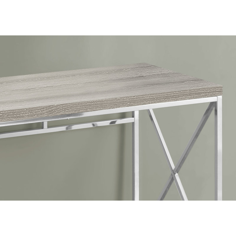 Bureau Jaylein, Taupe foncé / chrome