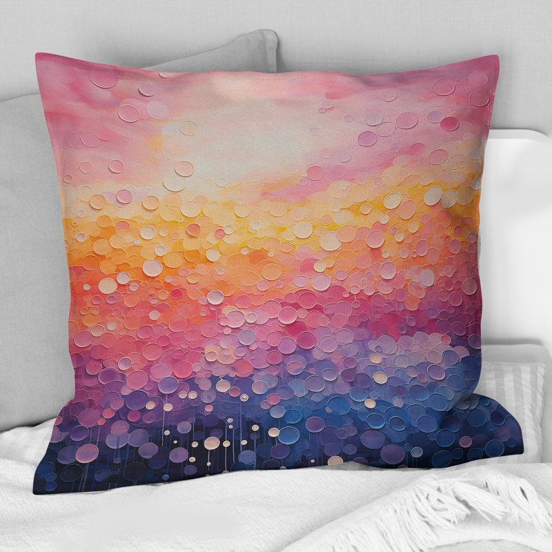 Coussin Blush Horizon I - Abstract Landscape