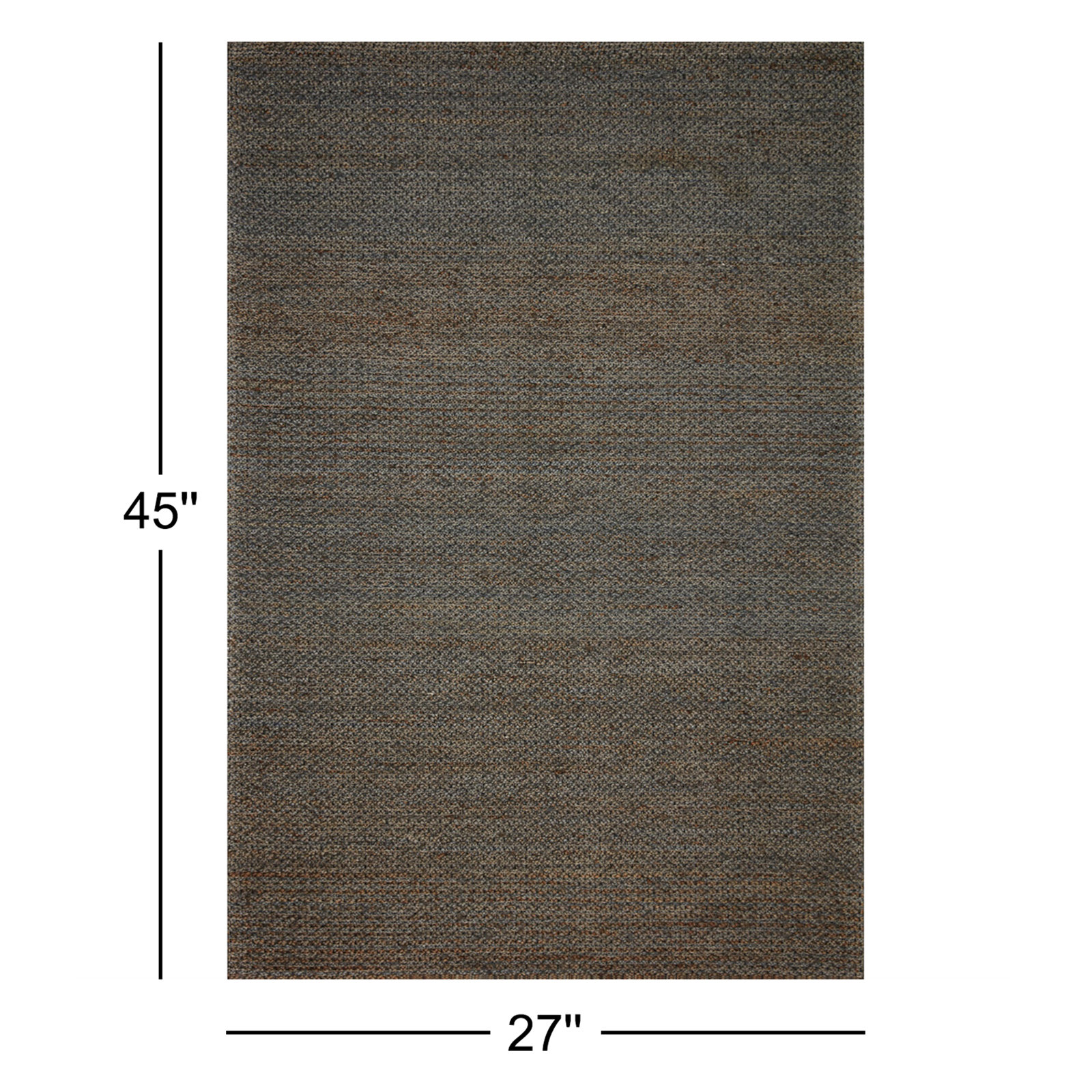 Abisai Brown Gray Hand-Woven Jute Rug, Rectangle 2'3" x 3'9"
