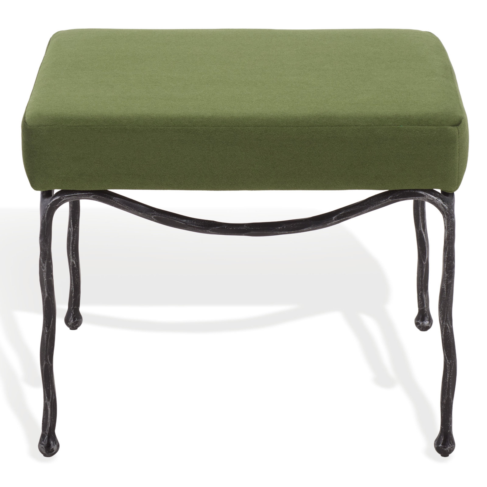 20" Square Ottoman, Olive Green