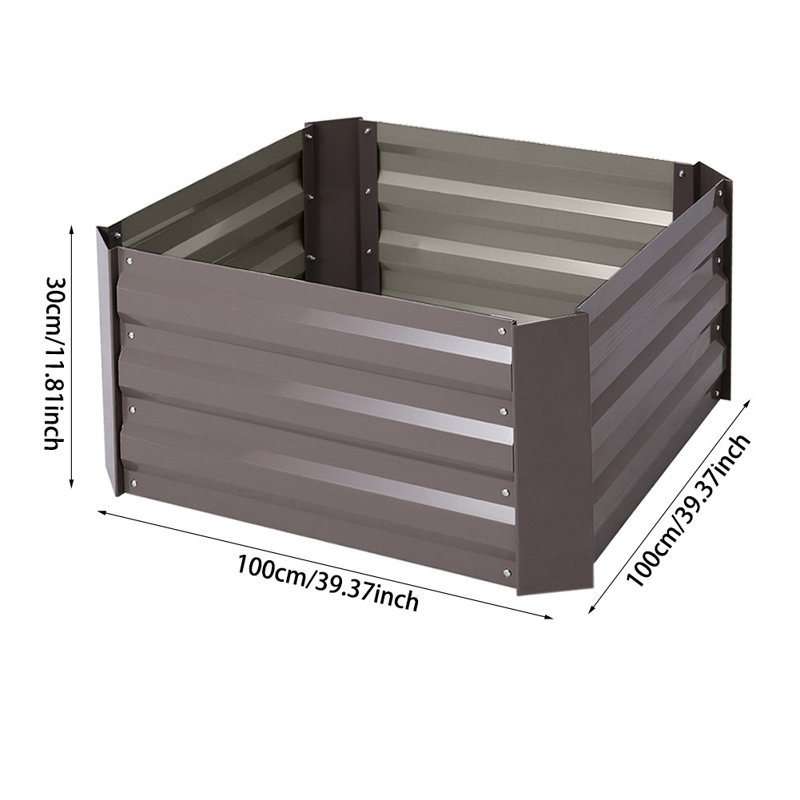 Metal Planter Box, 100cm H x 100cm W x 30cm D