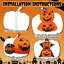 Ensemble de 2 citrouilles d'Halloween 35 po 