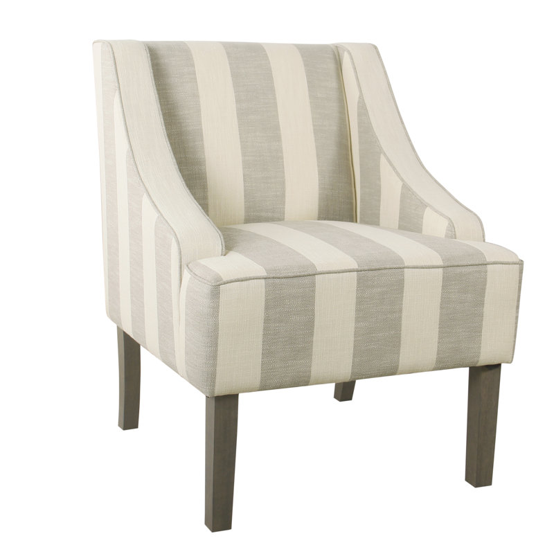 Fauteuil d'appoint Adona, 100% coton tissé gris