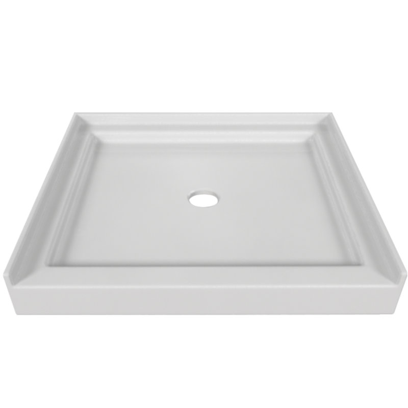 Signature 36'' W 32'' D Rectangular Single Shower Base, White