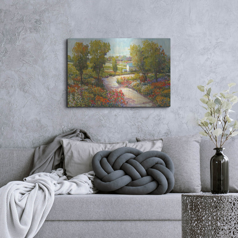 «Morning Walk I» par Tim O'Toole, art mural en métal, 36 po x 24 po