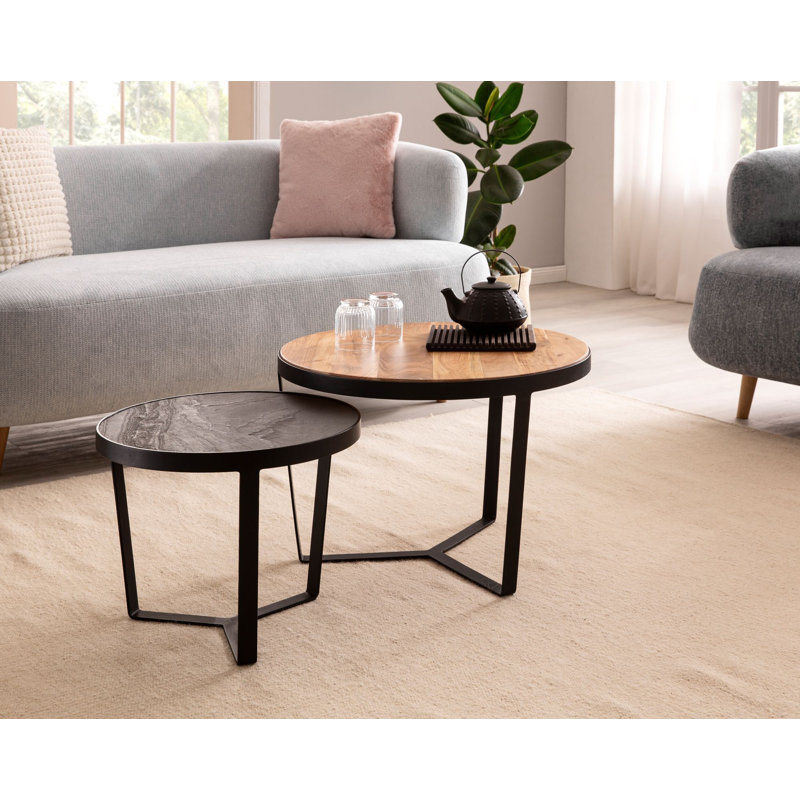 Bedi Coffee Table with Storage, Brown