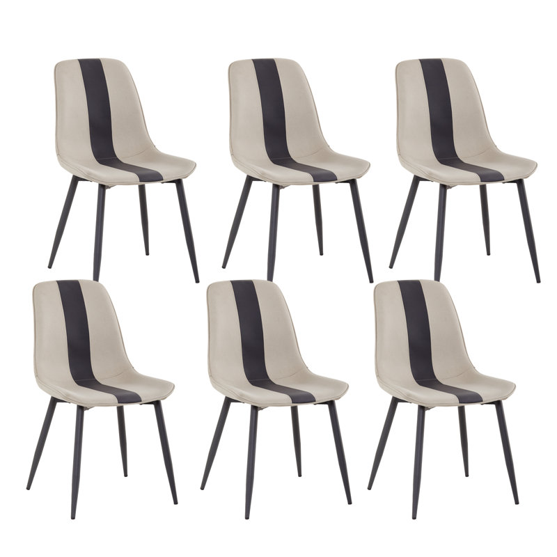 Coraima Upholstered Dining Chair, Beige/Black