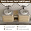 Ensemble de meuble-lavabo double 60 po avec plateau en pierre reconstituée Eaton-710271484-709929888