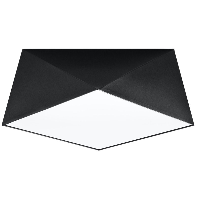 Carden Flush Mount, Black, 15cm H x 50cm W x 50cm D