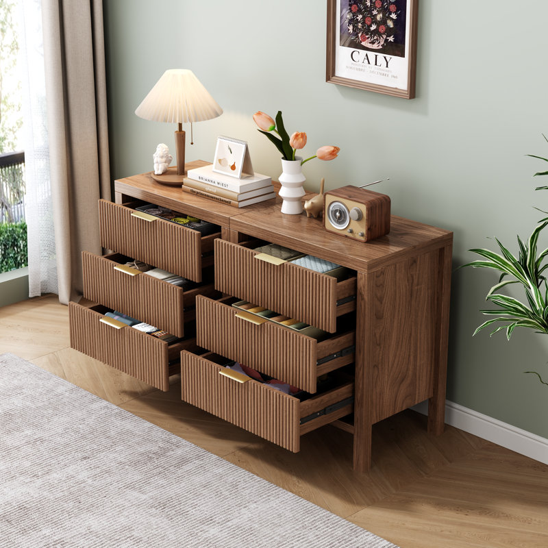 27.56" Tall 3-Drawer Nightstand (set Of 2), Walnut