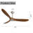 60 Inch Outdoor Ceiling Fan Without Light 3 Abs Blade With Smart App Control