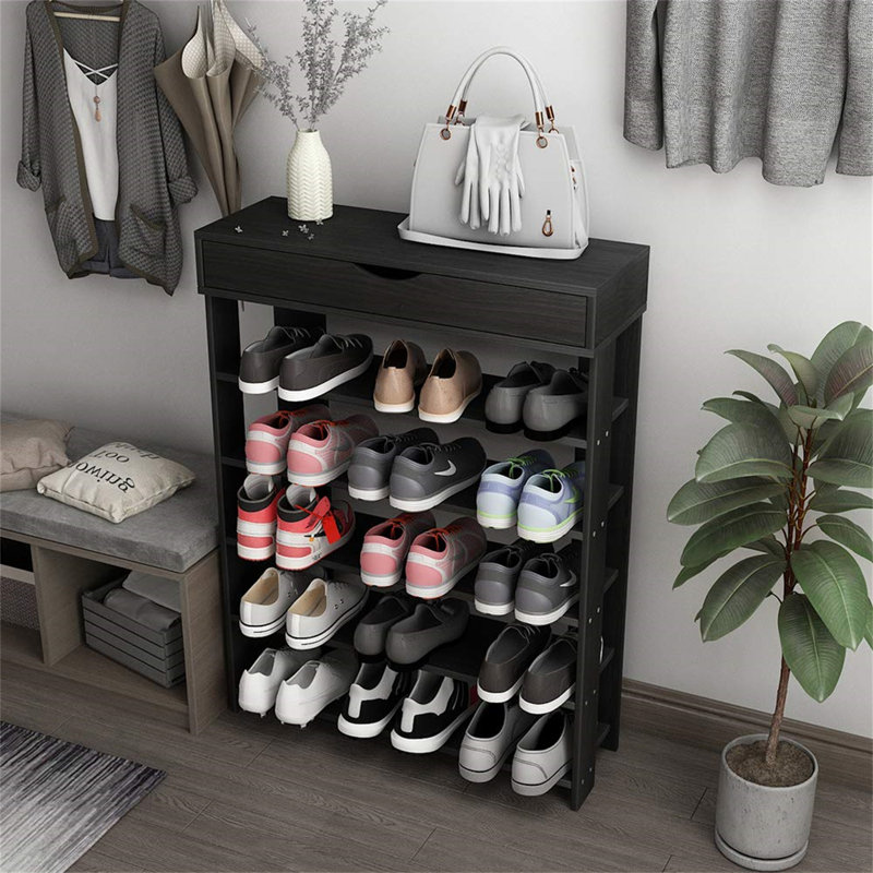 20 Pair Shoe Rack, Black