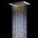 Polished chrome shower system with rainfall head and flexible handheld sprayer for comfort