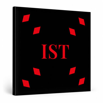 «Istanbul World Football City Luxury Monogram» - rouge noir rouge - art mural sur toile