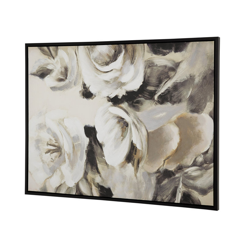 Fleur encadrée sur toile