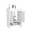 Floor Vanity With Four Drawers And Two Open Shelves, White