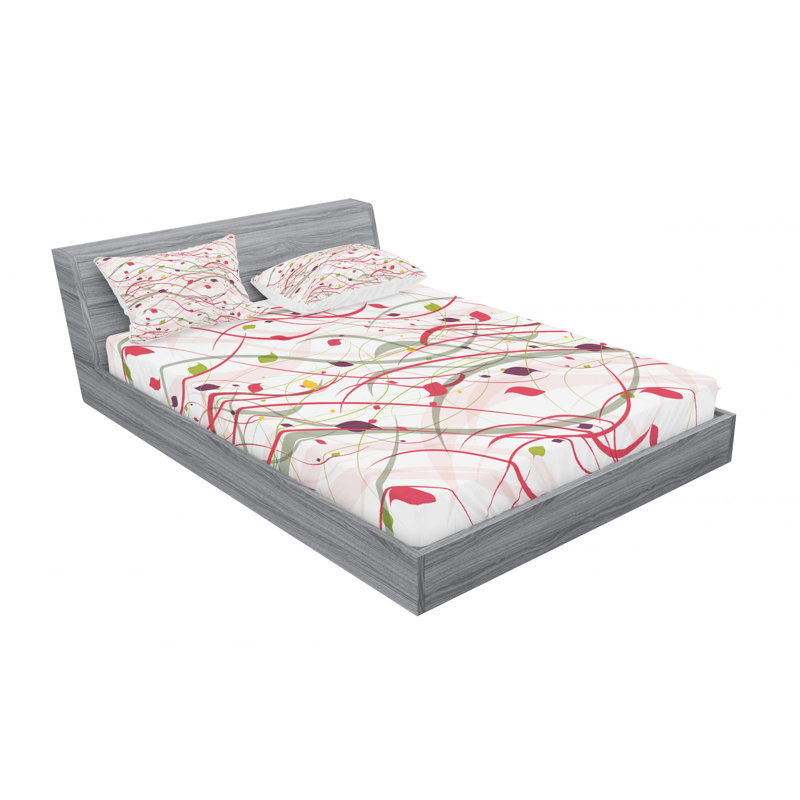 Ensemble de draps à motif de lignes curieuses, Taie d'oreiller taille double