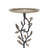 D14X24" Black And Gold Aluminum Side Table With Delicate Pomegranate Design