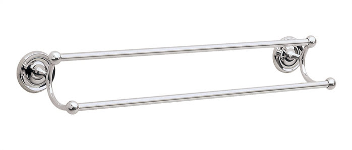 Double barre à serviettes murale 24" Villa, Chrome poli
