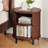 Fluted Round End Table with Storage-392201631