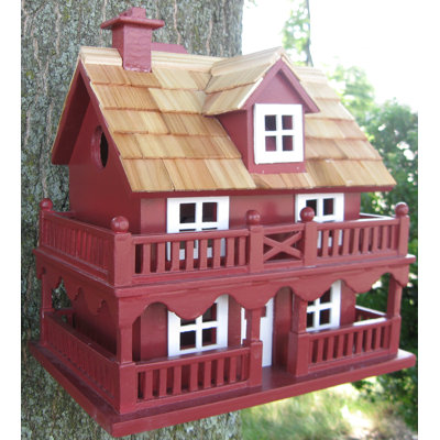Classic Series Novelty Cottage 10.5'' H x 7.5'' W x 11'' D Birdhouse