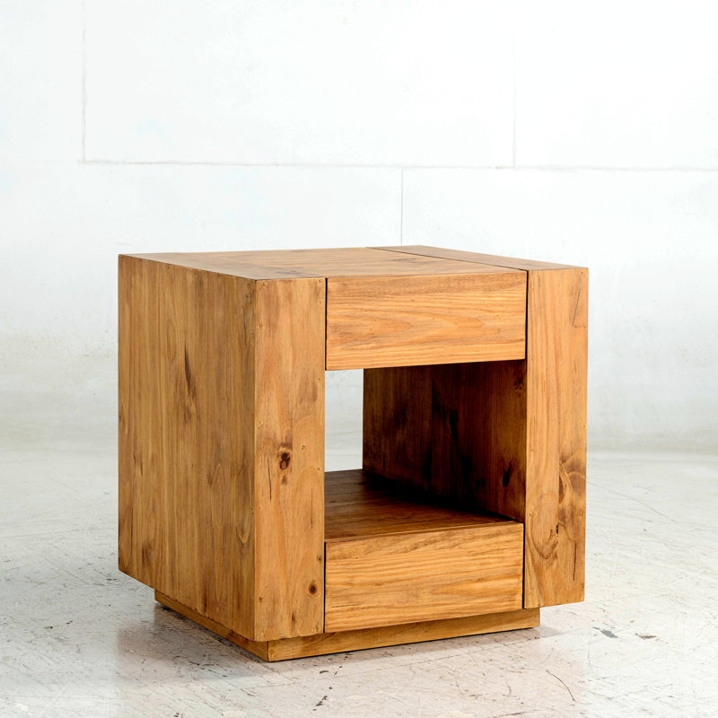 Durable And Stylish Oak Finish End Table For Versatile Home Decor