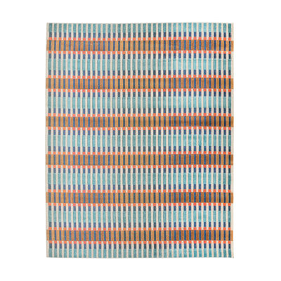 Tapis intérieur / extérieur bleu / orange Sarmiento