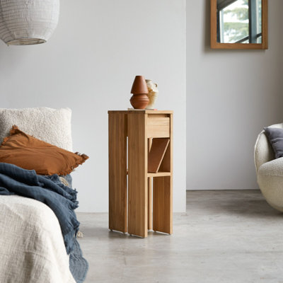 Eden 20cm W Solid Wood Bedside Table