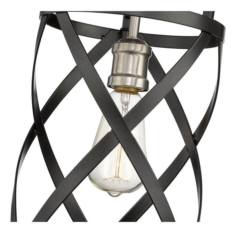Austwell Semi Flush Mount, Brushed Nickel