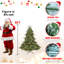 Arbre de Noël 7 pi avec 750 lumières UL - branches mixtes PE / PVC, 2257 pointes, base large pour les espaces spacieux, structure à charnières, support en métal stable