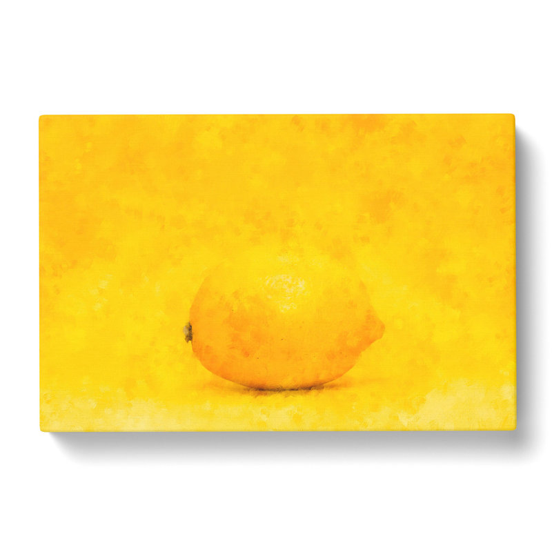 Lemon Yellow - Wrapped Canvas Print, 35cm H x 50cm W x 3cm D