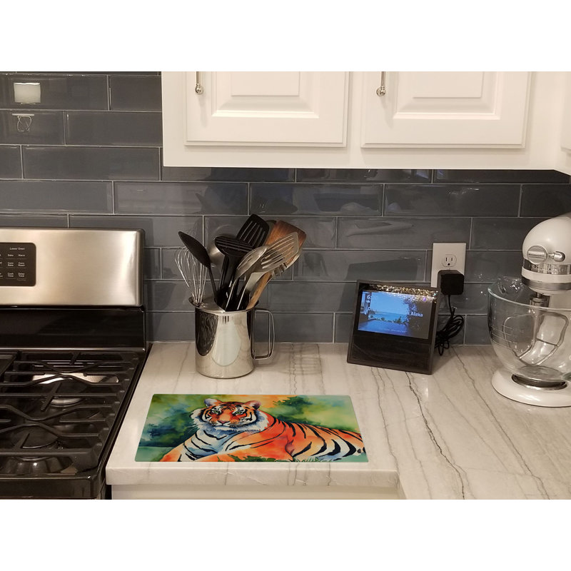 Bengal Tiger Glass Cutting Board Large