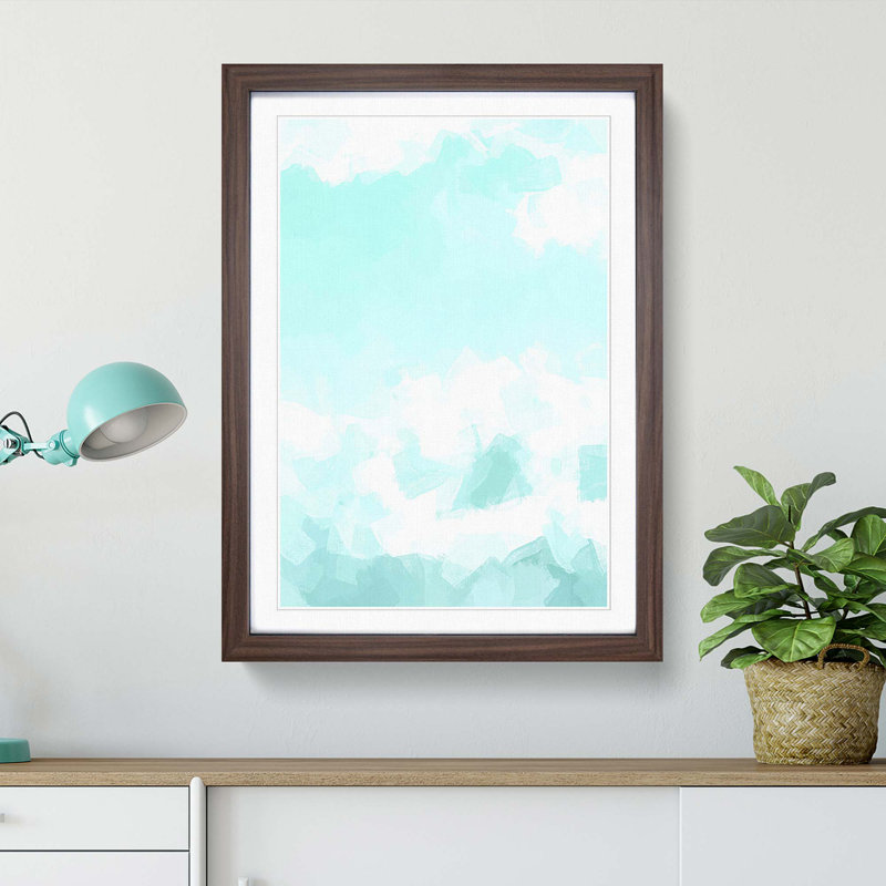 Clouded in Abstract - Picture Frame Graphic Art Print, 48cm H x 36cm W x 2cm D, Walnut Framed