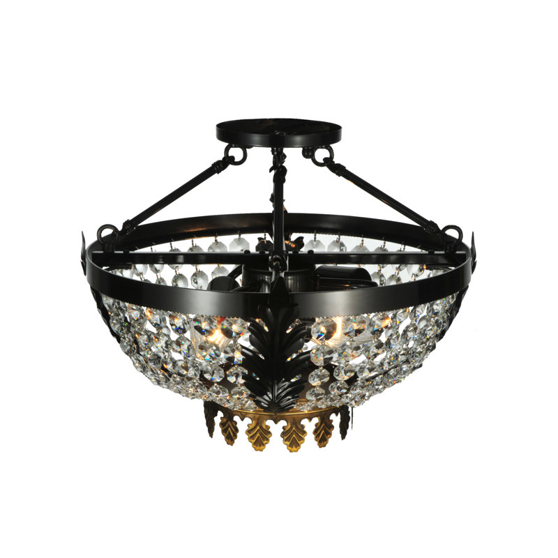Plafonnier semi-encastré 16,5" unique/à plusieurs niveaux 3 lumières