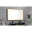 Miroir de salle de bain à DEL 96 x 36 pouces avec lumières, cadre en métal + verre argenté écologique, 1 pièce, miroir de meuble-lavabo mural lumineux, DEL à luminosité super brillante, fonction antibuée et mémoire
