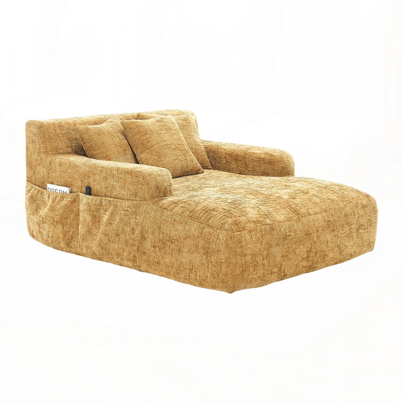 Canapé-lit Chenille, Chenille jaune